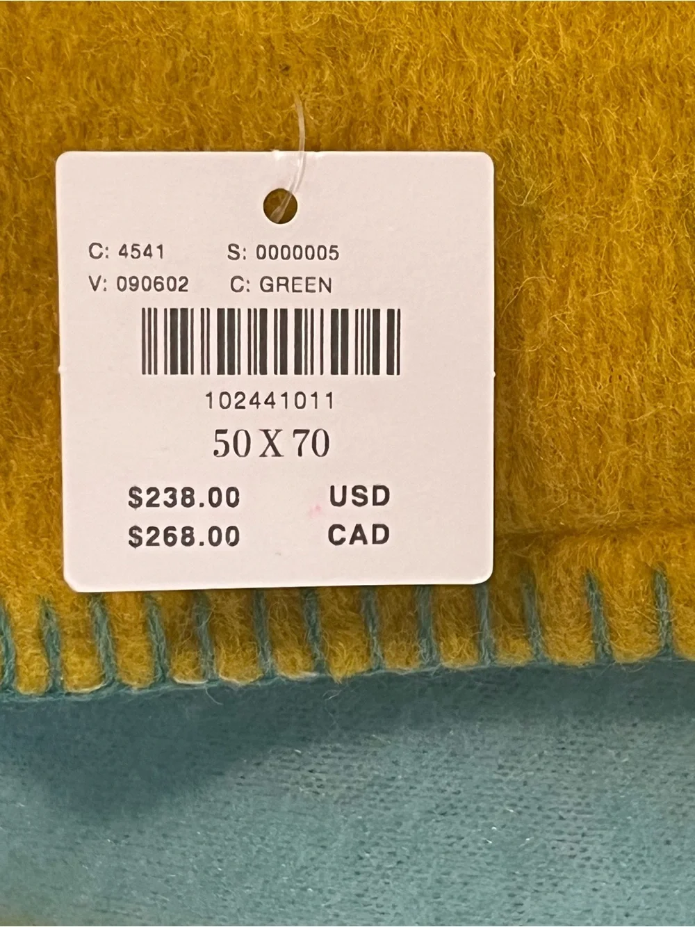Anthropologie “COZY UP” Throw Blanket